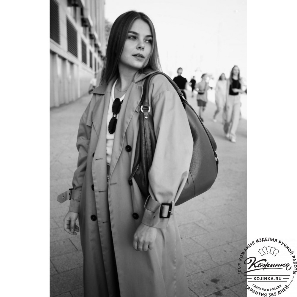 Женская кожаная сумка "Миллениум" (баклажан)